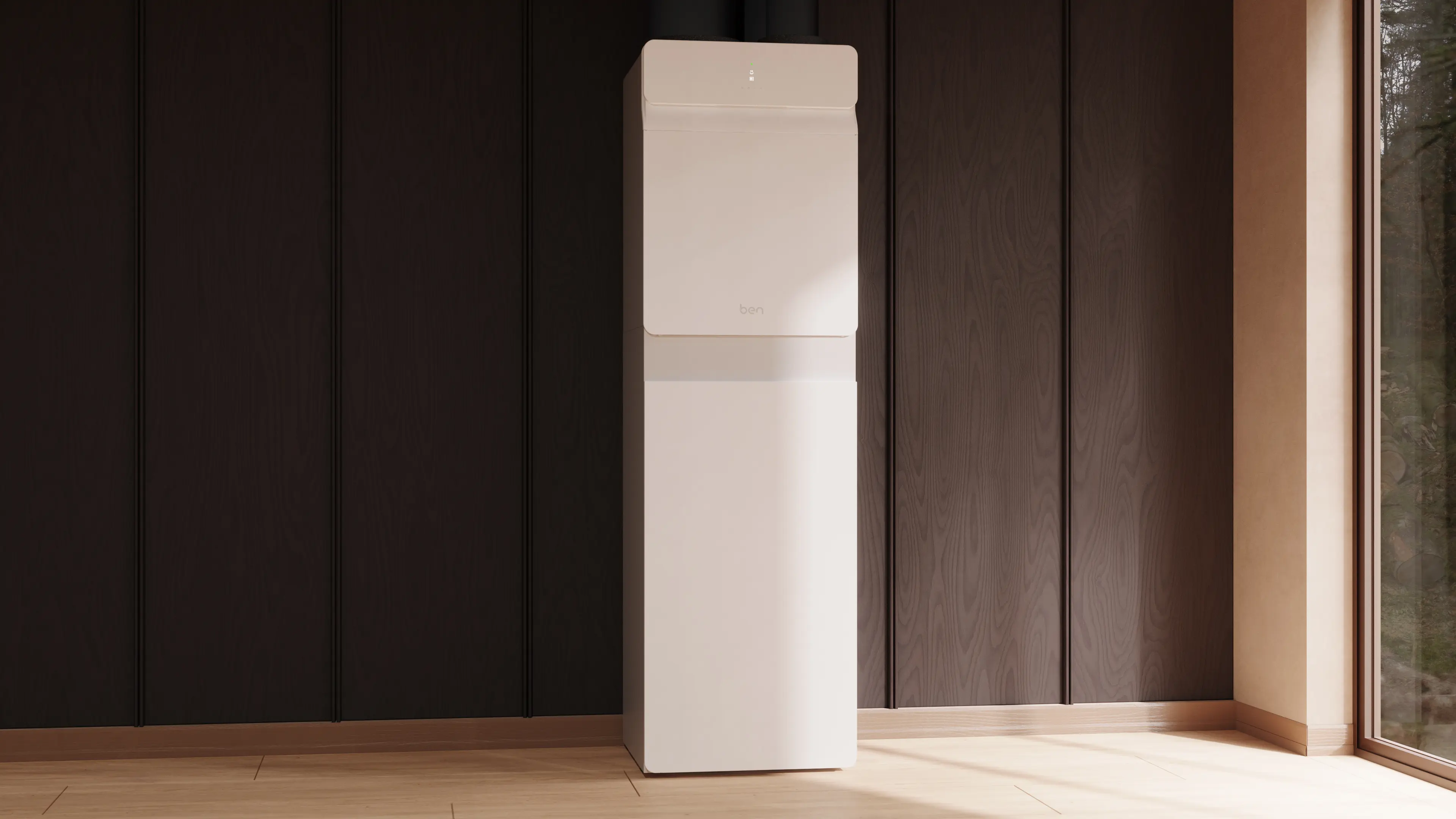 Unidad interior BEN Dual-Air integrada en una vivienda